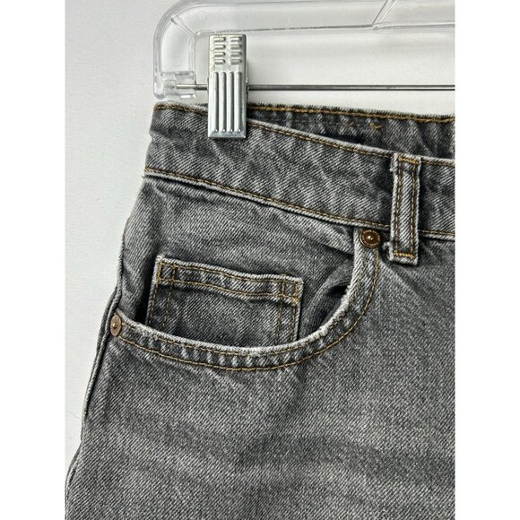 Frank And Oak Women’s Size 27 Nina Wide Leg Jambe Large Black Raw Frayed Hem - Picture 15 of 16